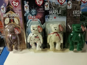 Ty Teenie Beanie Babys 1999 Ronald McDonald House Charities Set 4 Bären - Bild 1 von 9