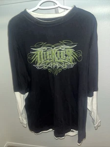 Vintage Y2K Dickies Men’s Thermal Built In Long Sleeve Black Tshirt Size 2XL - Picture 1 of 16