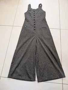 Cop Copine Damen Stoff weites Bein Cropped Latzhose Größe Small - fabelhafter Stil - Bild 1 von 11