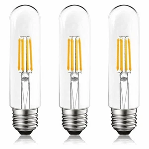 Luxrite T10 LED Tubular Edison Light Bulb 5W=60W Soft White Damp Rated 3-Pack - Picture 1 of 7
