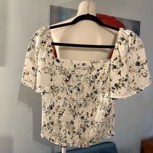 Abercrombie & Fitch Blumen Top Gr. M Medium Bandage Taille Cropped - Bild 1 von 6