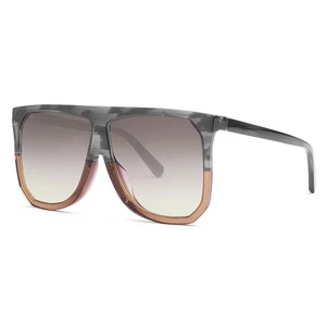 NEW LOEWE OVERSIZED SUNGLASSES LOEWE LW40001F 20B GREY BROWN WOMEN EYEWEAR - Picture 1 of 4