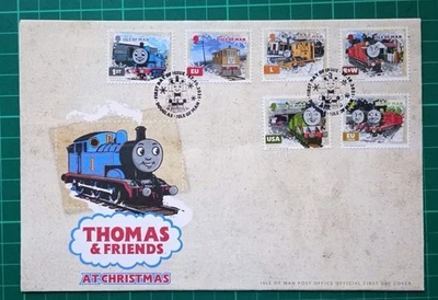 Isle of Man 2021 Thomas & Friends At Christmas FDC - Image 1 of 2
