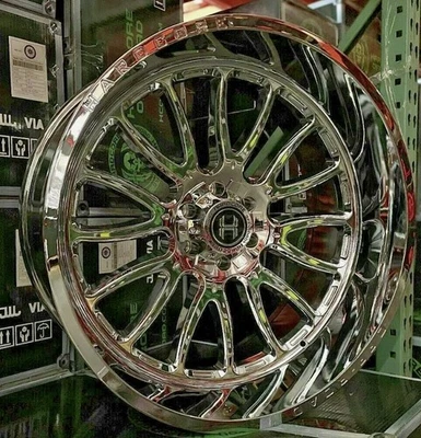 4  NEW 22x12 Hardcore HC101 Wheels and 305/45 Tires -44 Chrome 6x5.5 Chevy 6x135 - Image 1 of 4