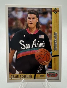 Upper Deck #376 1991 Dwayne Schintzius radiocontrol San Antonio Spurs - Imagen 1 de 2