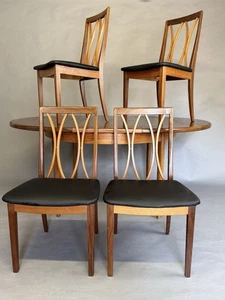 G plan Circular Extending Dining Table & 4 G plan Chairs Mid Century - Picture 1 of 10