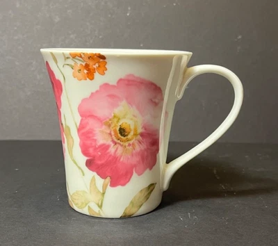 222 Fifth GAIA Floral Latte Coffee Mug Fine Porcelain PTS International Vintage - Image 1 of 4