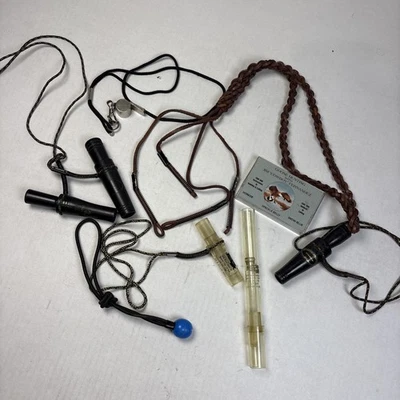 Lote Waterfowl Duck & Goose Call Knight Hale Primos Haydel Sure-Shot + Cordões - Imagem 1 de 4