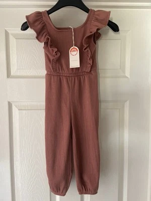 Girls River Island Sleeveless All In One Romper Suit With Cuffed Legs Age 18-24  - Image 1 of 4