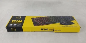 Lot of 2 New Unbranded TF200 Wired USB Gaming Rainbow Backlit Desktop Keyboard & - Picture 1 of 6