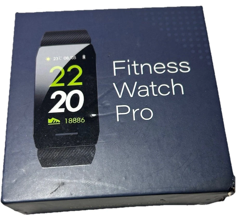 BLACK FITNESS Watch Pro ACTIVITY WATCH TRACKER HEART RATE Blood Pressure - Image 1 of 4
