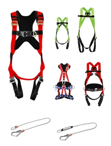 Fallschutz Set Steiger Auffanggurt Klettergurt inkl. Halterseil oder Falldämpfer - Bild 1 von 21