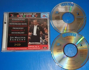 Sir Malcolm Sargent TCHAIKOVSKY/MUSSORGSKY/PROKOFIEV - Everest 2 CD set - Foto 1 di 2