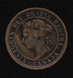 CANADA COIN 1 CENT 1891 LD XF- - Picture 1 of 2