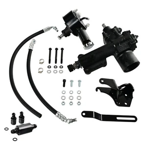 For 1955-57 Chevy Bel Air 150 210 Power Steering Gear Box Conversion Kit+Filter - Foto 1 di 10