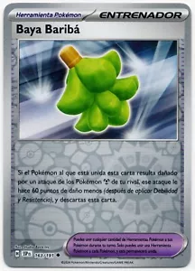 Pokémon BAYA BARIBÁ 154/191 Reverse Holo Chispas Fulgurantes SSP ES Español NM - Imagen 1 de 2
