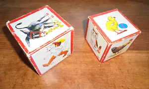 Vintage Stacking Blocks Building Nesting Lithograph Toy Germany Cardboard - Picture 1 of 5