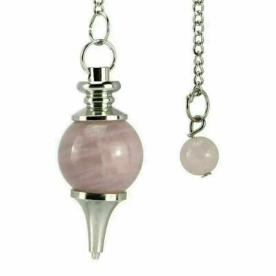 Pingente de corrente de reiki chakra pedra de cura pêndulo de cristal quartzo pedra preciosa EUA - Imagem 1 de 4