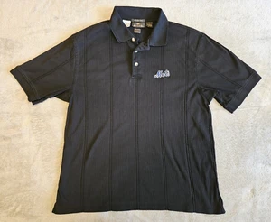 NEW YORK METS Polo Shirt Mens L Large Black MLB Baseball Logo Golf Antigua - Picture 1 of 13