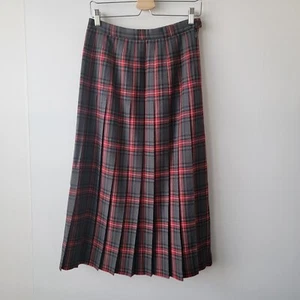 Lands End womens plaid pleated skirt size 10 lined 100%wool  Academia schoolgirl - Picture 1 of 7