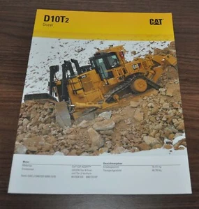 Folleto técnico de especificaciones de tractor topadora Caterpillar D10T2 folleto DE - Imagen 1 de 9