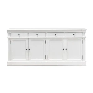 Amaretta Sideboard antik weiß, antik patiniert mit 4 Türen und 4 Schubladen. Bre - Bild 1 von 7