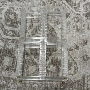 Lot (2) US Acrylic Inc Clear 40-80 Cassette Tapes Storage Rack Holders Vtg 1993 - Picture 1 of 16