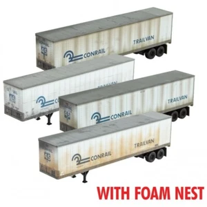 Micro-Trains N 99302223 Conrail Trailvan Weathered Trailer Set Freight Car - Picture 1 of 1