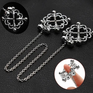 Bondage nipple clamps nipple clamps with chain fetish nipple clamps breast clips - Picture 1 of 17