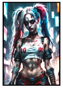 HARLEY QUINN (#06) * Custom ACEO * Novelty * CARTOON DIVA* Art Card * ATC - Picture 1 of 2