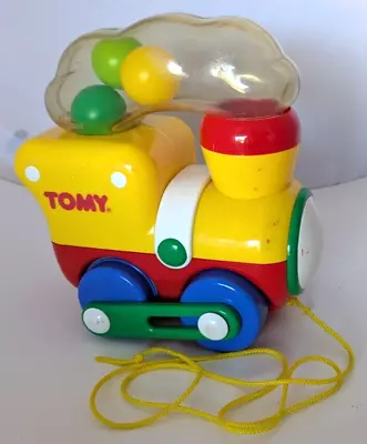 Vintage 1990 Tomy Pull String Train Ball Toy - Image 1 of 4