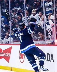 Foto de hockey de la NHL de celebración de goles de Vladislav Namestnikov Winnipeg Jets 8x10 - Imagen 1 de 1