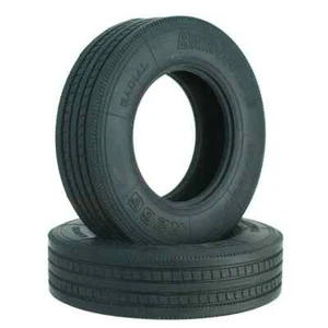 2pcs Rubber Tire for 1/14 Tamiya RC Truck Trailer Tipper Scania Benz Volvo MAN - Picture 1 of 7