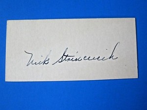 NICK STRINCEVICH SIGNED CUT 1.75x3.5 INDEX CARD ~ PIRATES ~ 100 % GUARANTEE