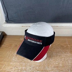 Dodge Motorsports NASCAR Licensed Black Visor Strap Back Hook & Loop - Picture 1 of 8
