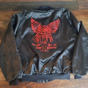 Rare Vtg The Last Act Of Great Defiance Satin Jacket Mens XL Mouse Middle Finger - Picture 1 of 12