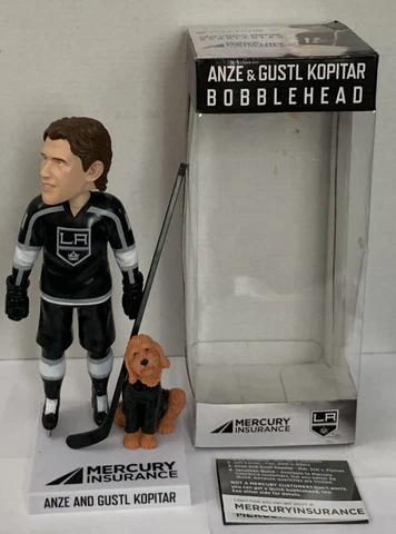 LA Kings Anze Kopitar And Gustl Bobblehead Los Angeles NHL Hockey - With Box Cover