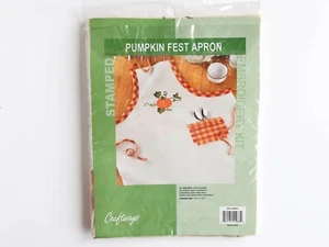 Craftways Pumpkin Fest Stamped Apron Cross Stitch Kit - Unopened Package - Picture 1 of 3