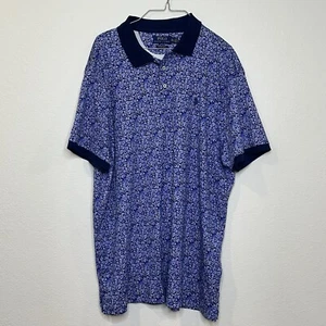 Polo Ralph Lauren Shirt Mens XXL Blue Floral Custom Slim Fit Preppy Golf - Picture 1 of 7