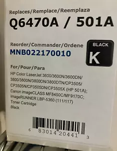 HP Color Laserjet 3600, 3800 compatible Black Toner Cartridge Q6470A - Picture 1 of 1