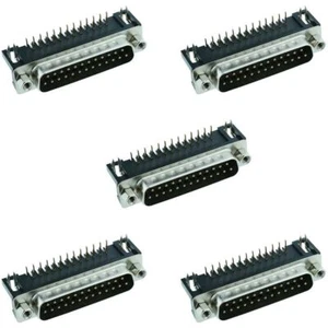 5 x 25-Way Right Angle PCB Male D Plug Connector - Picture 1 of 1