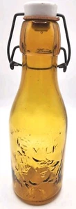 Vtg Grandma Wheaton's Whole Milk Green Glass Bottle Italy Jersey's Best W/Lid - Picture 1 of 7