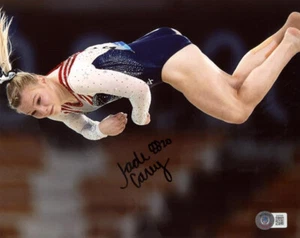 JADE CAREY SIGNED AUTOGRAPHED 8x10 PHOTO OLYMPIC GOLD GYMNASTICS BECKETT BAS - Picture 1 of 2