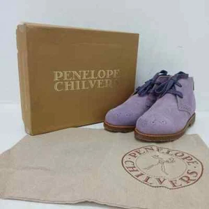 Penelope Chilvers Designer Ankle Boots Women UK 5 EU 38 Lilac Leather NEW IN BOX - Picture 1 of 10