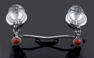 Driving Blinker Spot Light Bar für Yamaha Honda Suzuki Kawasaki cruisers AH - Picture 1 of 6