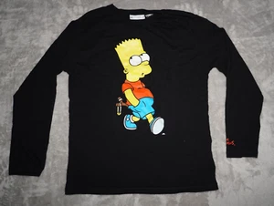 Zara The Simpsons T-Shirt Boys Size 13-14 Black Graphic Print Long Sleeve  - Picture 1 of 6