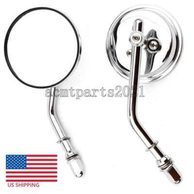 2PCS Chrome Side Mirrors for Harley-Davidson Heritage Softail Classic FLSTC - Image 1 of 4