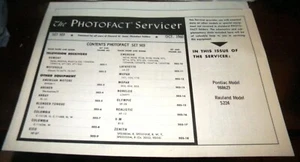 PONTIAC CAR RADIO AND RAULAND INTERCOM MASTER STATION (PHOTOFACT SERVICER 503) - Picture 1 of 1