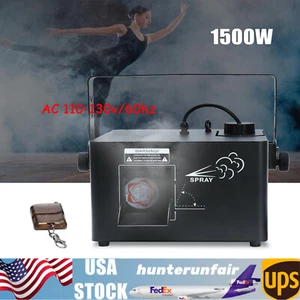 1500W DMX Low Profile Hazer Haze Smoke Fog Machine Theater DJ Stage Effect w/ RC - Picture 1 of 9
