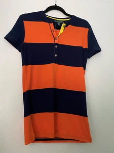 NWT LRL Ralph Lauren Orange & Navy Striped Cotton T-Shirt - XS - Bild 1 von 5